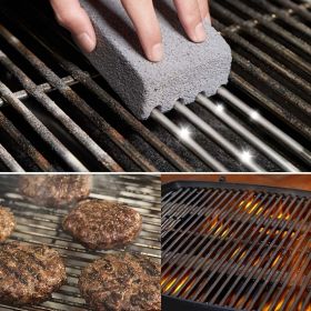 3pcs Ecological Grill Griddle Cleaning Brick Block, De-Scaling Cleaning Stone, For Removing Stains BBQ Racks Flat Top Cookers