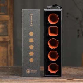 Duanhuang Gift Zisha Tea Cup Set Five Shape