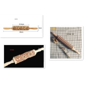 Rolling Pin Christmas Embossing (Option: B Totem Star)